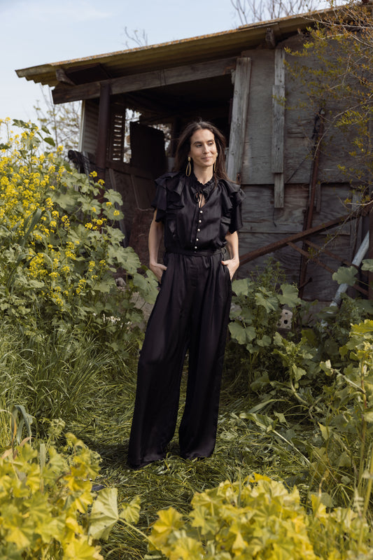 אוברול פרל שחור