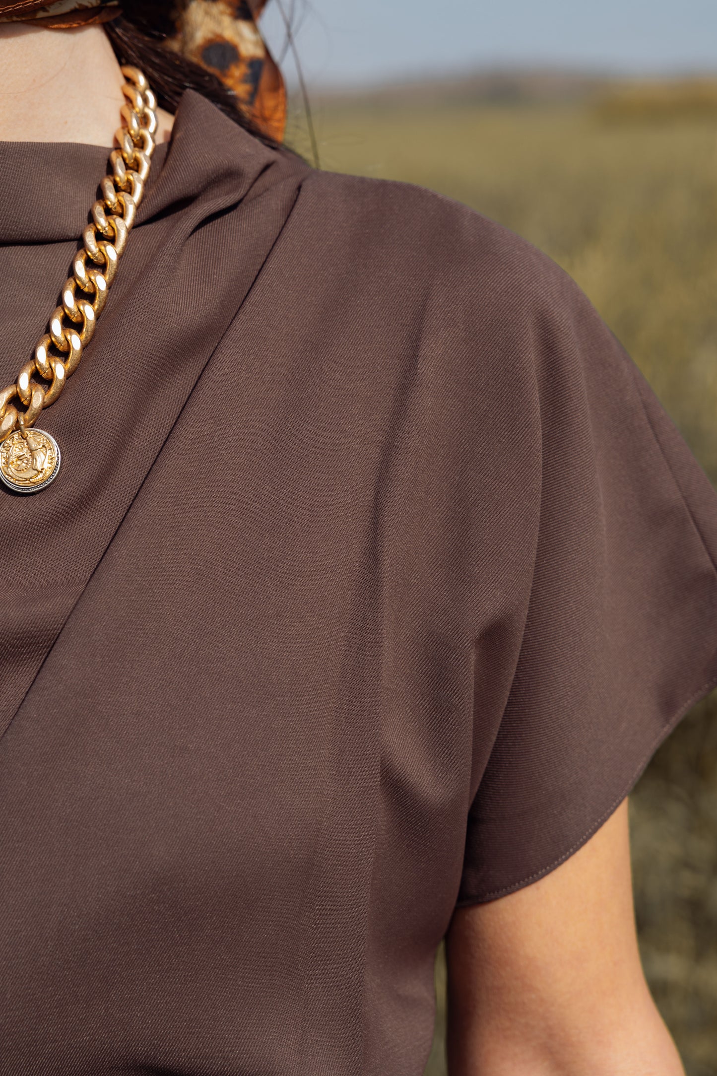 שמלת אורורה חומה