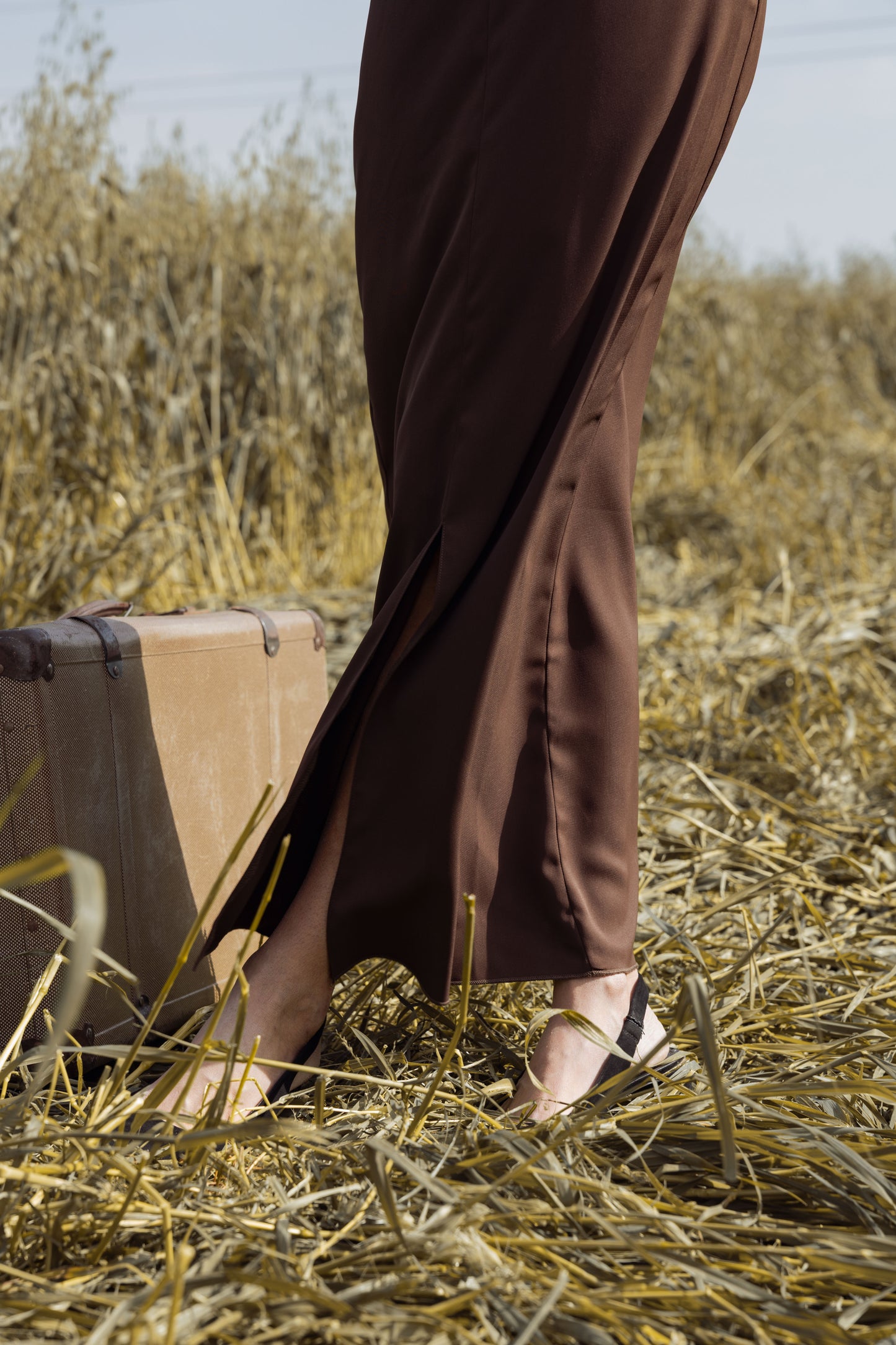 שמלת אורורה חומה