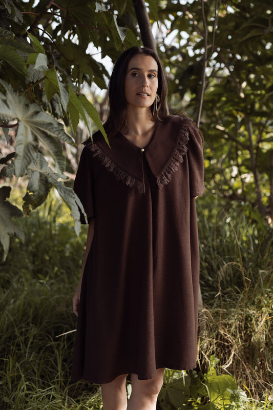 שמלת לומה חומה