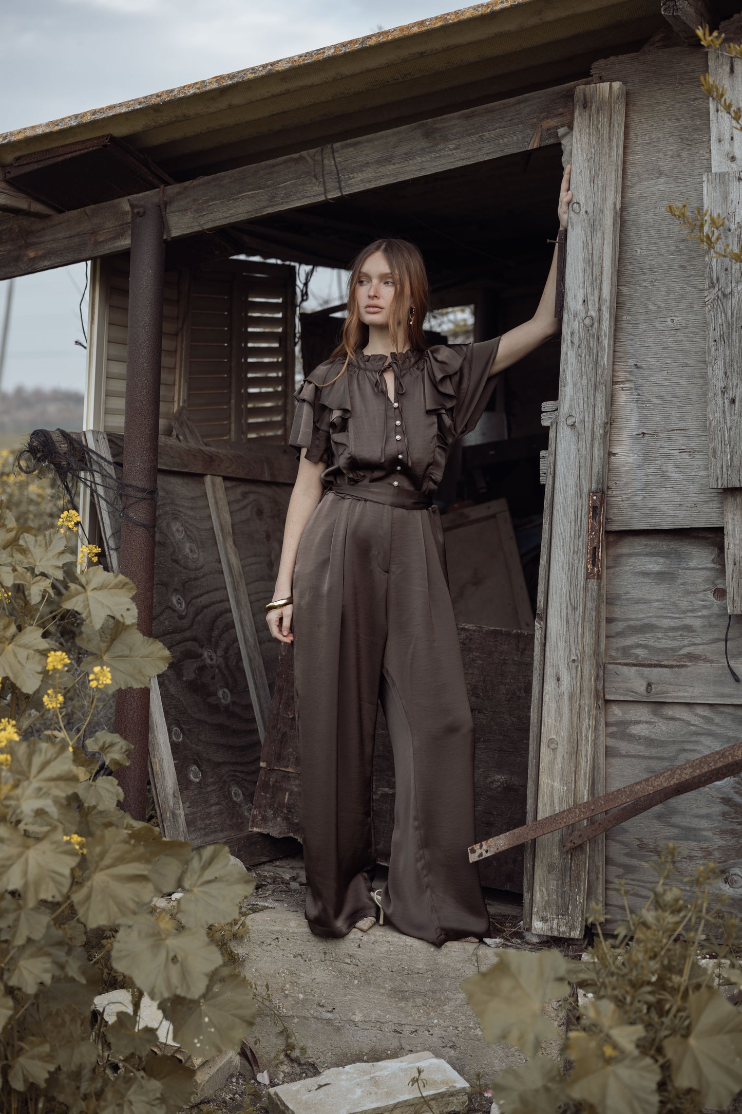 אוברול פרל חום