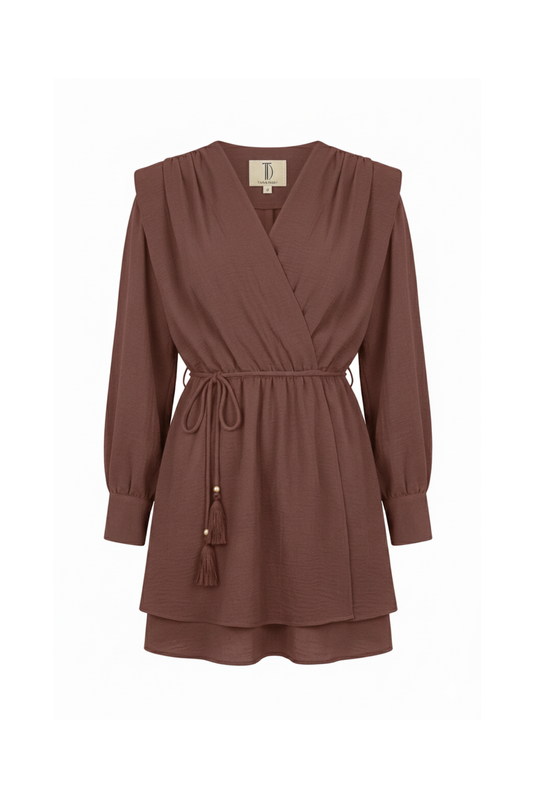 שמלת אלכסנדריט חומה