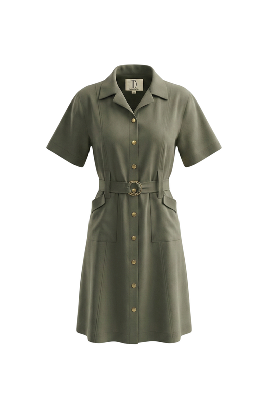 שמלת קייט ירוק זית