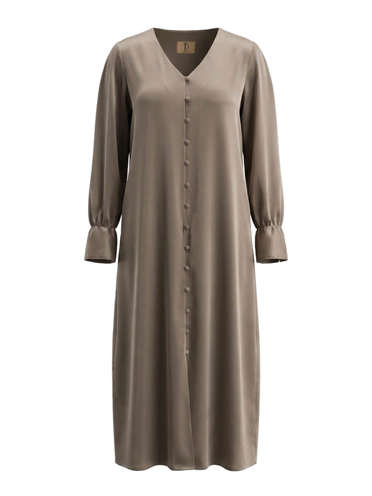 שמלת אקסיס סאטן חום